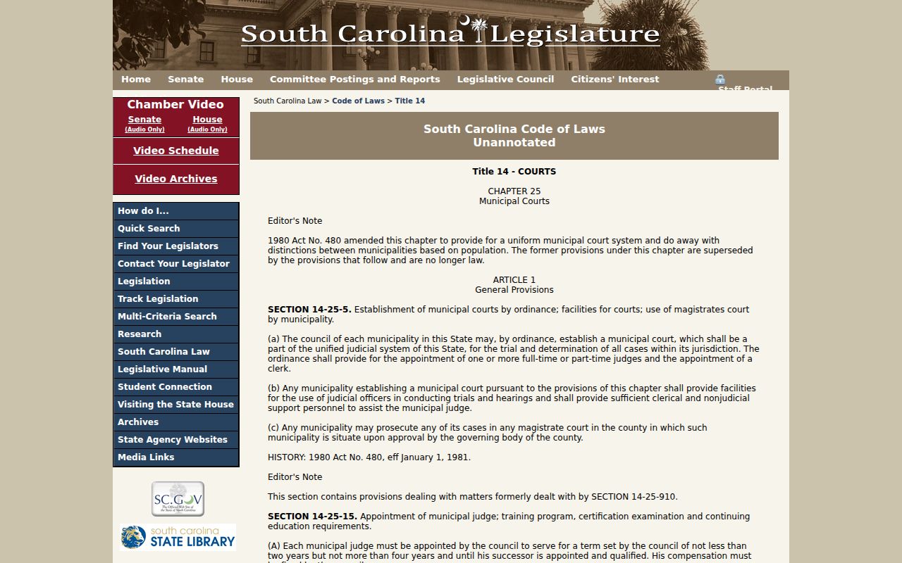 South Carolina court authority for Abbeville criminal records in Abbeville County