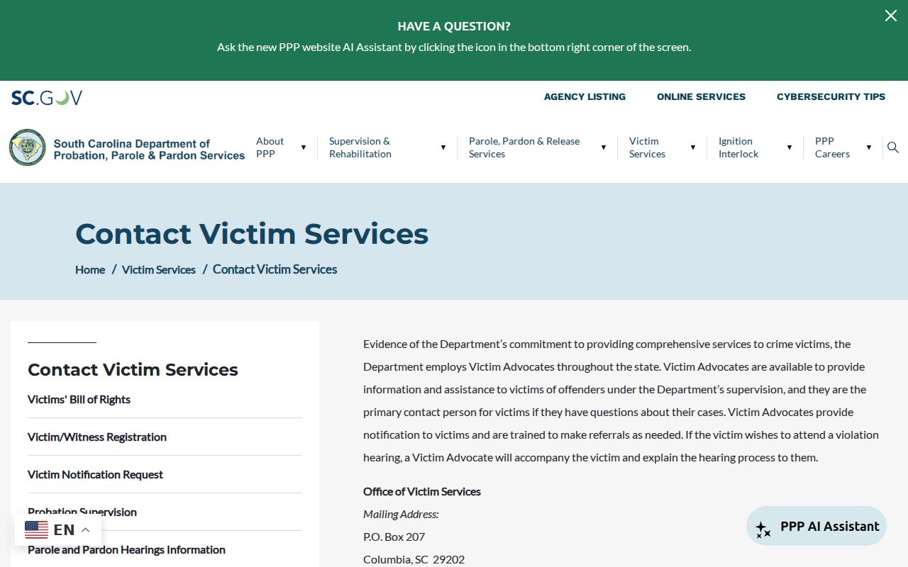 Eighth Judicial Circuit probation parole and pardon victim services contacts